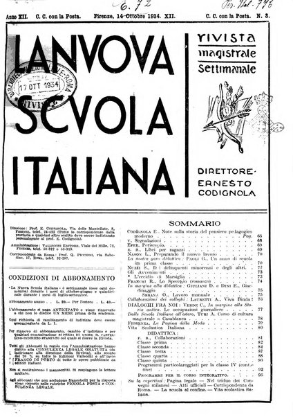 La nuova scuola italiana rivista magistrale settimanale