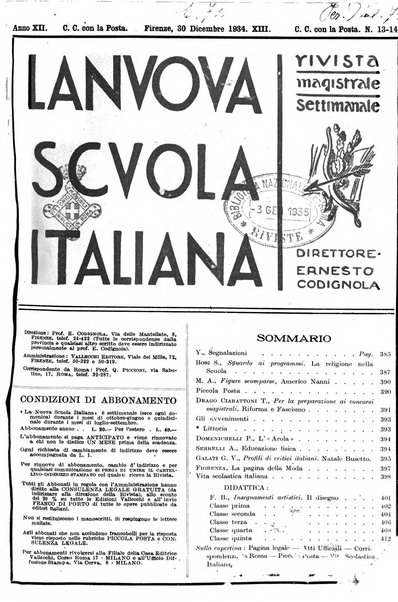 La nuova scuola italiana rivista magistrale settimanale