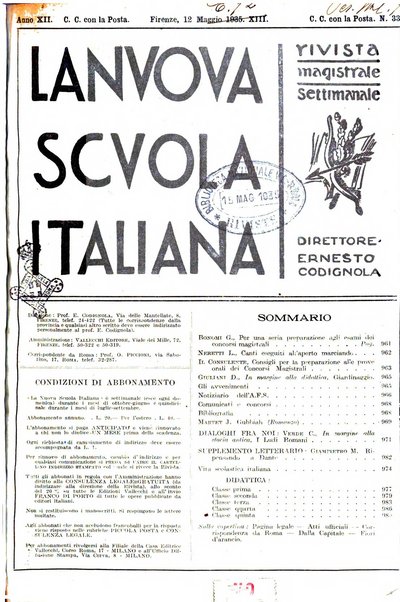 La nuova scuola italiana rivista magistrale settimanale