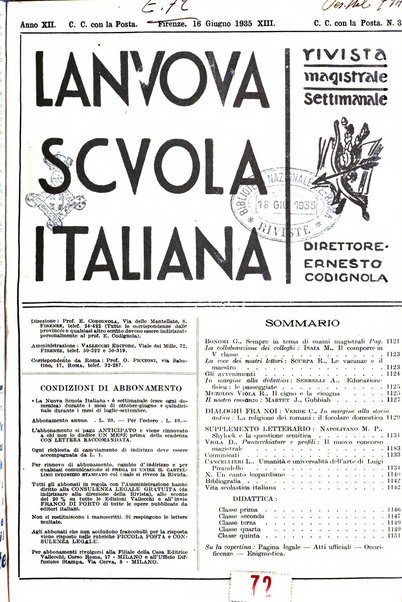 La nuova scuola italiana rivista magistrale settimanale