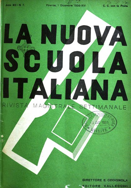 La nuova scuola italiana rivista magistrale settimanale