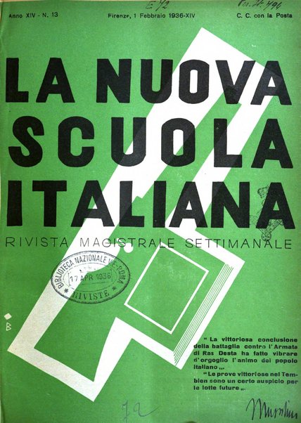 La nuova scuola italiana rivista magistrale settimanale