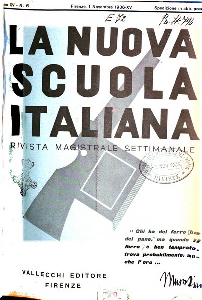 La nuova scuola italiana rivista magistrale settimanale