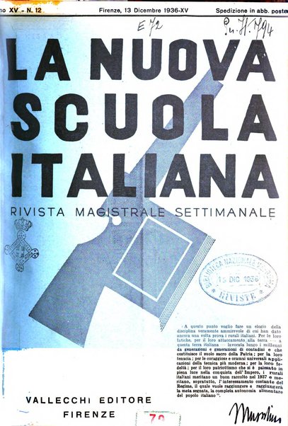 La nuova scuola italiana rivista magistrale settimanale