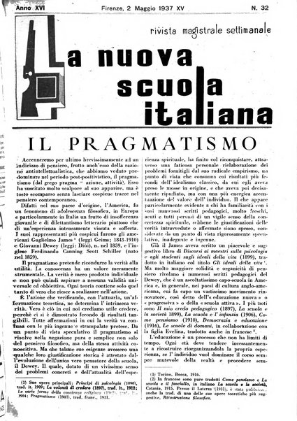 La nuova scuola italiana rivista magistrale settimanale