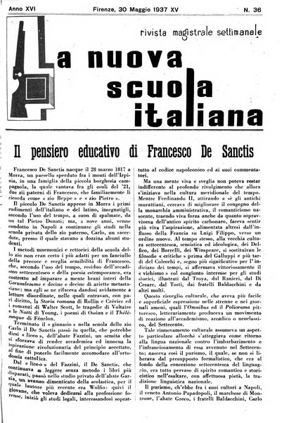 La nuova scuola italiana rivista magistrale settimanale