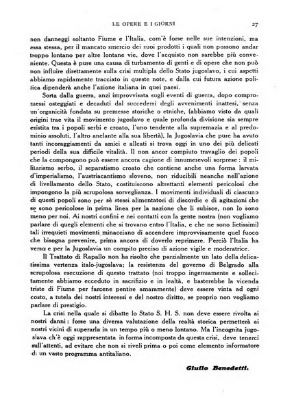 Le opere e i giorni rassegna mensile di politica, lettere, arti, etc