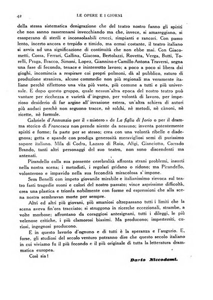 Le opere e i giorni rassegna mensile di politica, lettere, arti, etc