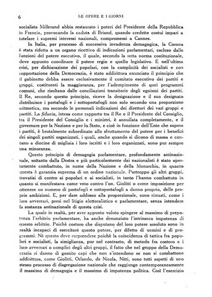 Le opere e i giorni rassegna mensile di politica, lettere, arti, etc