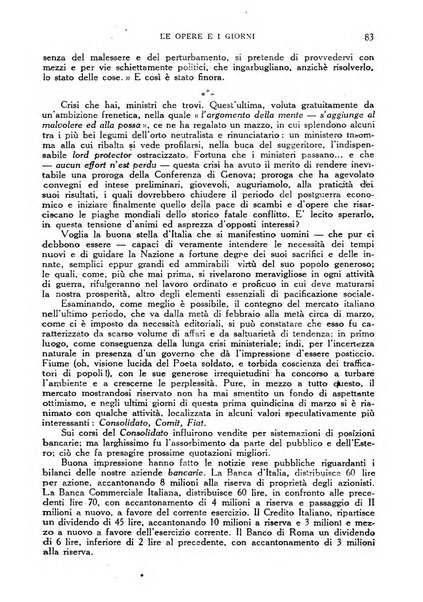 Le opere e i giorni rassegna mensile di politica, lettere, arti, etc