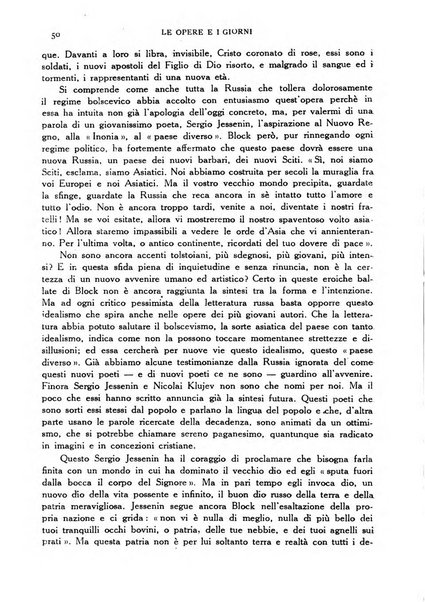 Le opere e i giorni rassegna mensile di politica, lettere, arti, etc