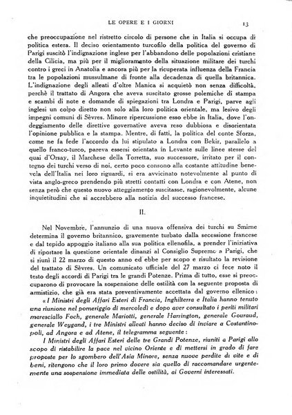 Le opere e i giorni rassegna mensile di politica, lettere, arti, etc