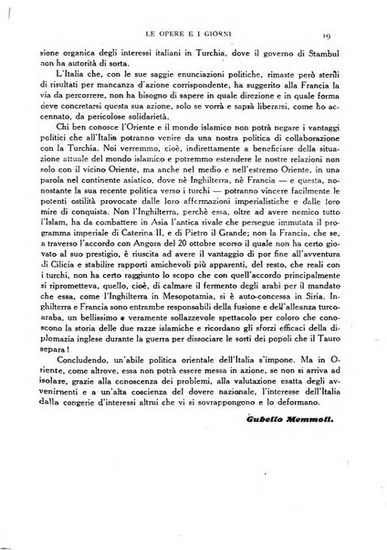 Le opere e i giorni rassegna mensile di politica, lettere, arti, etc