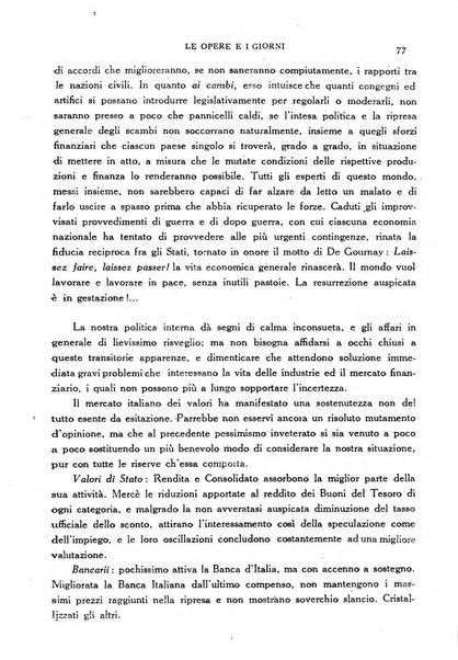 Le opere e i giorni rassegna mensile di politica, lettere, arti, etc