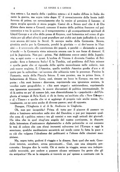 Le opere e i giorni rassegna mensile di politica, lettere, arti, etc