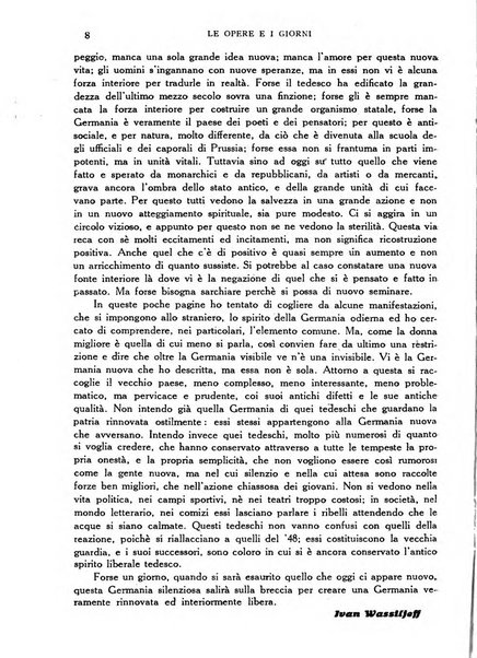 Le opere e i giorni rassegna mensile di politica, lettere, arti, etc