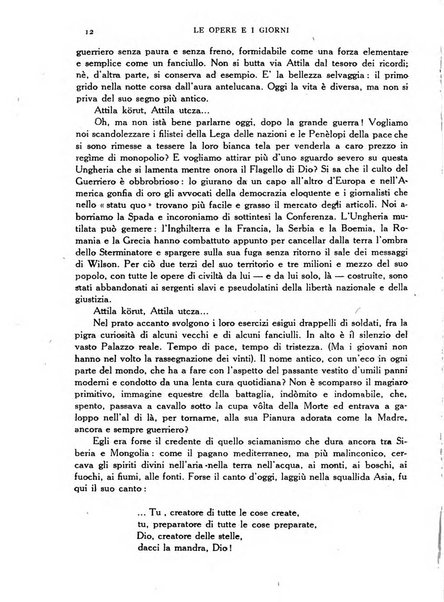 Le opere e i giorni rassegna mensile di politica, lettere, arti, etc