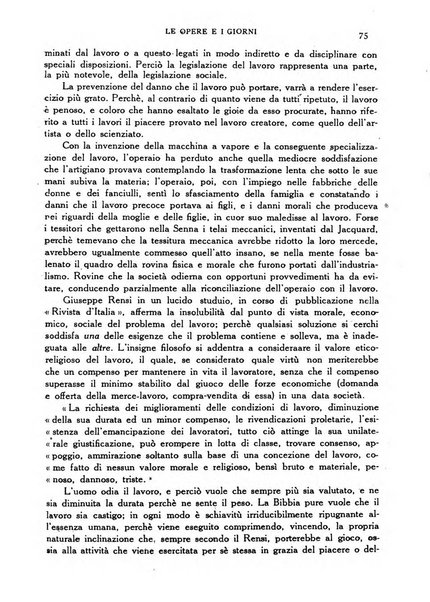 Le opere e i giorni rassegna mensile di politica, lettere, arti, etc