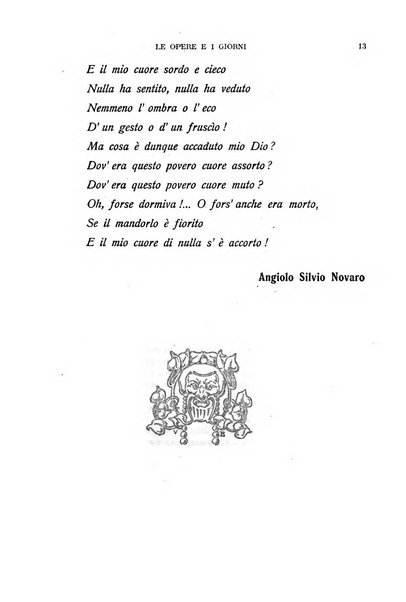 Le opere e i giorni rassegna mensile di politica, lettere, arti, etc