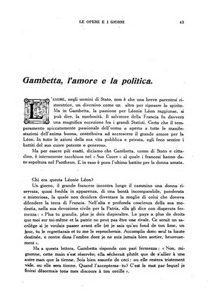 Le opere e i giorni rassegna mensile di politica, lettere, arti, etc