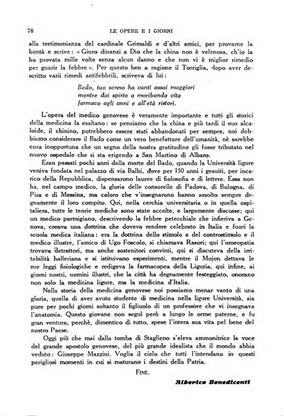 Le opere e i giorni rassegna mensile di politica, lettere, arti, etc