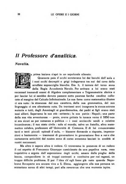 Le opere e i giorni rassegna mensile di politica, lettere, arti, etc