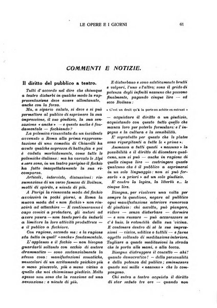 Le opere e i giorni rassegna mensile di politica, lettere, arti, etc