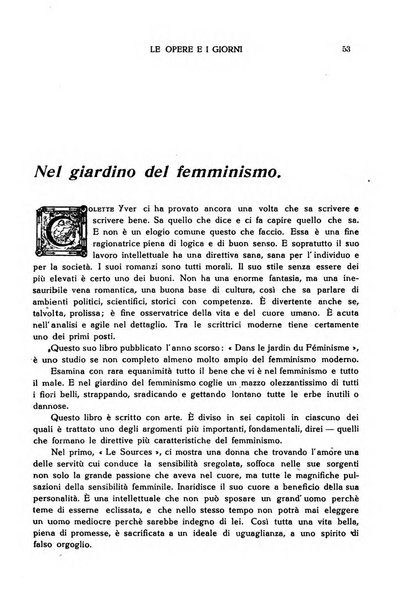 Le opere e i giorni rassegna mensile di politica, lettere, arti, etc