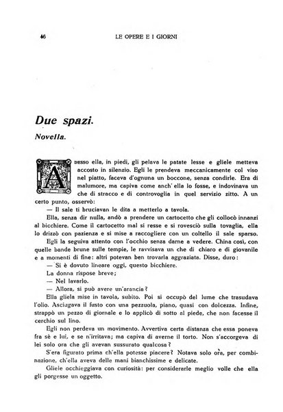 Le opere e i giorni rassegna mensile di politica, lettere, arti, etc