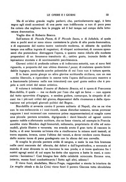 Le opere e i giorni rassegna mensile di politica, lettere, arti, etc