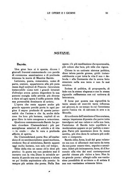 Le opere e i giorni rassegna mensile di politica, lettere, arti, etc