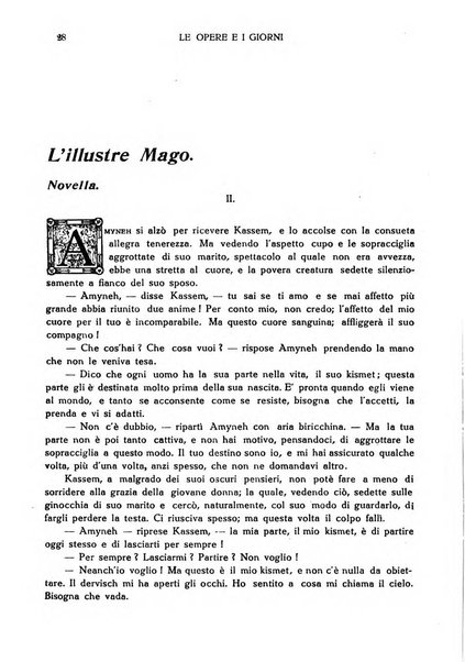 Le opere e i giorni rassegna mensile di politica, lettere, arti, etc