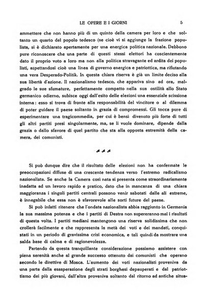 Le opere e i giorni rassegna mensile di politica, lettere, arti, etc