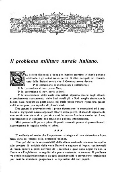 Le opere e i giorni rassegna mensile di politica, lettere, arti, etc