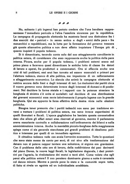 Le opere e i giorni rassegna mensile di politica, lettere, arti, etc