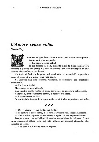 Le opere e i giorni rassegna mensile di politica, lettere, arti, etc