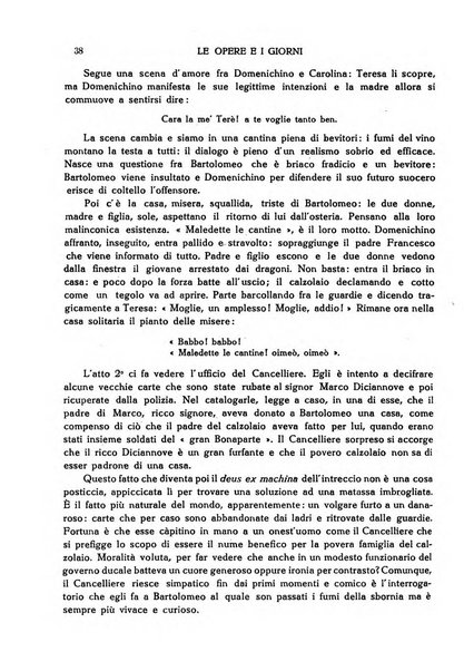 Le opere e i giorni rassegna mensile di politica, lettere, arti, etc