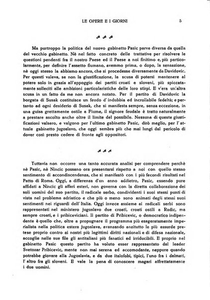 Le opere e i giorni rassegna mensile di politica, lettere, arti, etc