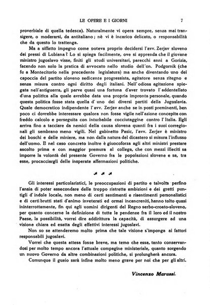 Le opere e i giorni rassegna mensile di politica, lettere, arti, etc