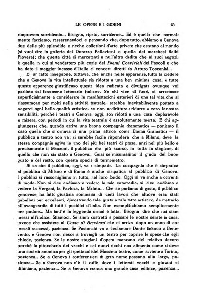 Le opere e i giorni rassegna mensile di politica, lettere, arti, etc