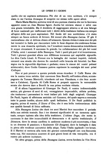 Le opere e i giorni rassegna mensile di politica, lettere, arti, etc