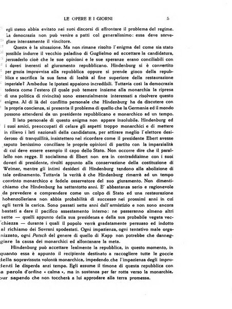 Le opere e i giorni rassegna mensile di politica, lettere, arti, etc