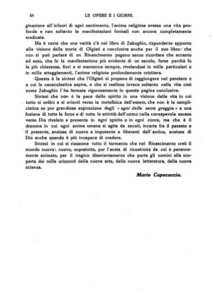 Le opere e i giorni rassegna mensile di politica, lettere, arti, etc