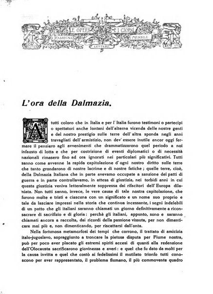 Le opere e i giorni rassegna mensile di politica, lettere, arti, etc