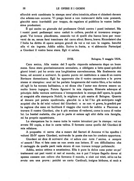 Le opere e i giorni rassegna mensile di politica, lettere, arti, etc