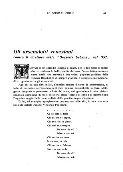 Le opere e i giorni rassegna mensile di politica, lettere, arti, etc