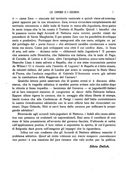 Le opere e i giorni rassegna mensile di politica, lettere, arti, etc