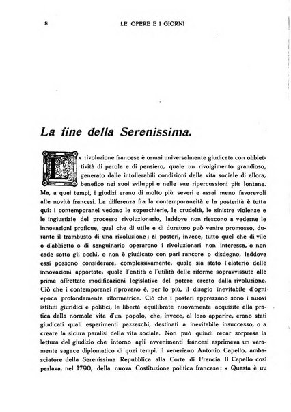 Le opere e i giorni rassegna mensile di politica, lettere, arti, etc