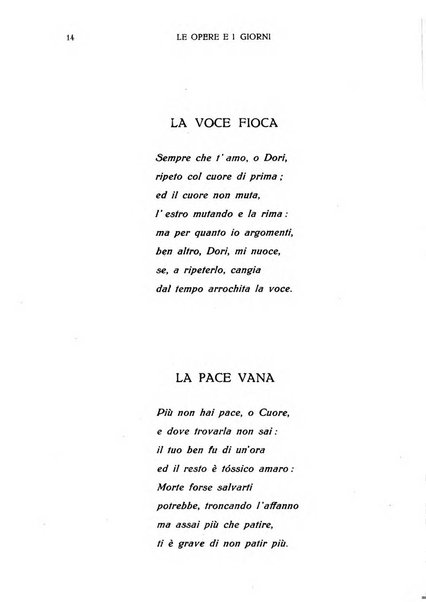 Le opere e i giorni rassegna mensile di politica, lettere, arti, etc