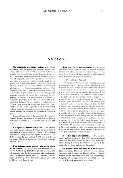 Le opere e i giorni rassegna mensile di politica, lettere, arti, etc